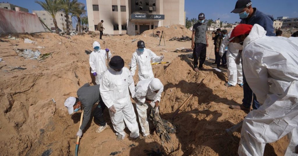 Mass Grave Containing 180 Bodies Discovered in Gaza’s Nasser Medical&nbsp;Complex