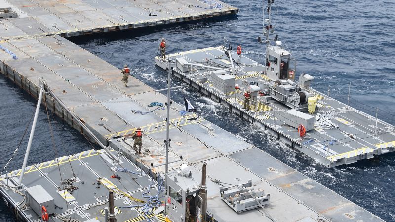 US Military Builds Floating Pier for Aid in Gaza Despite Hamas Opposition
